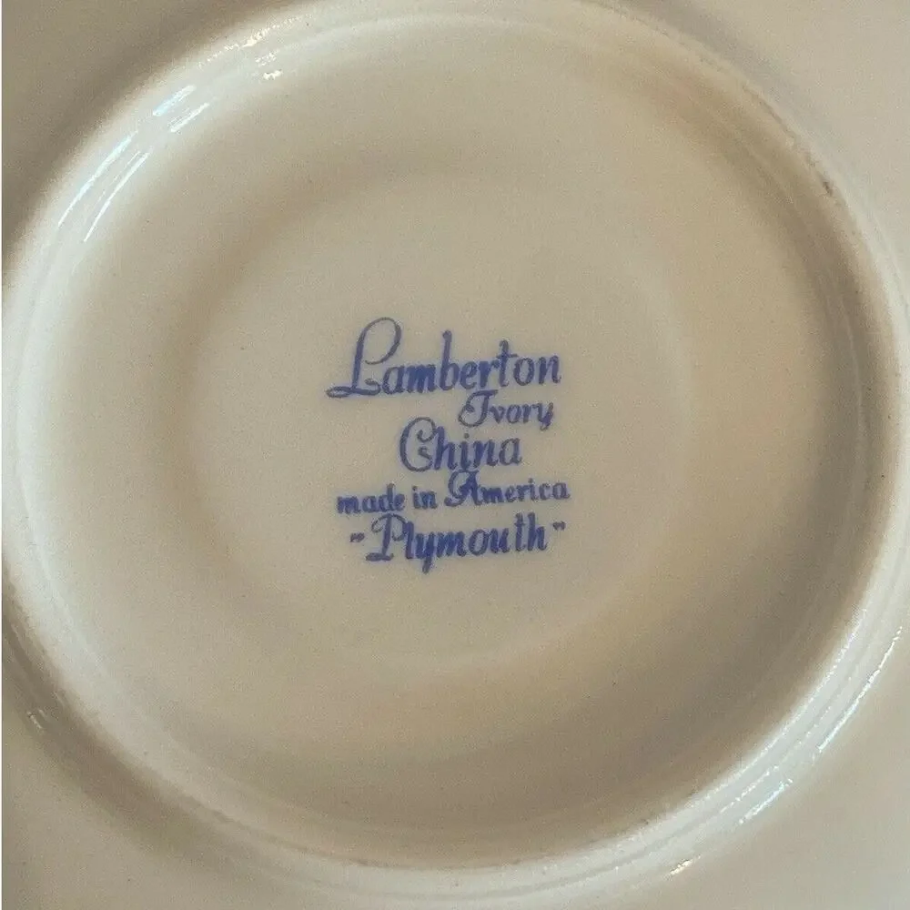 Vintage Lamberton Ivory Tea Cup & Saucer Set Demi